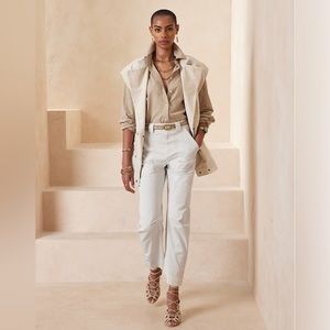 Banana Republic The Arc pant. White. 6S.New